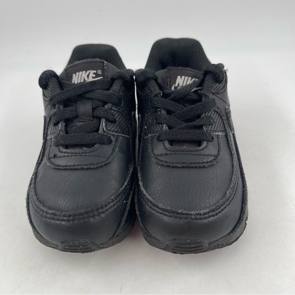 Nike Infant Air Max 90 LTR Triple Black Casual Athletic Shoes - Size 7 C - Picture 3 of 11